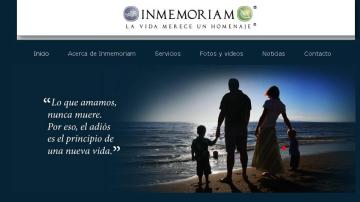 Página web de la red social InMemoriam