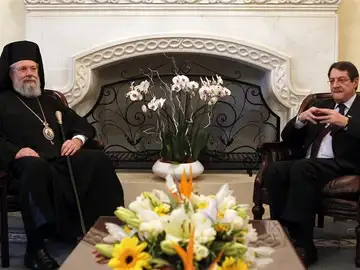 El arzobispo de Chipre se reúne con el presidente El arzobispo de Chipre se reúne con el presidente