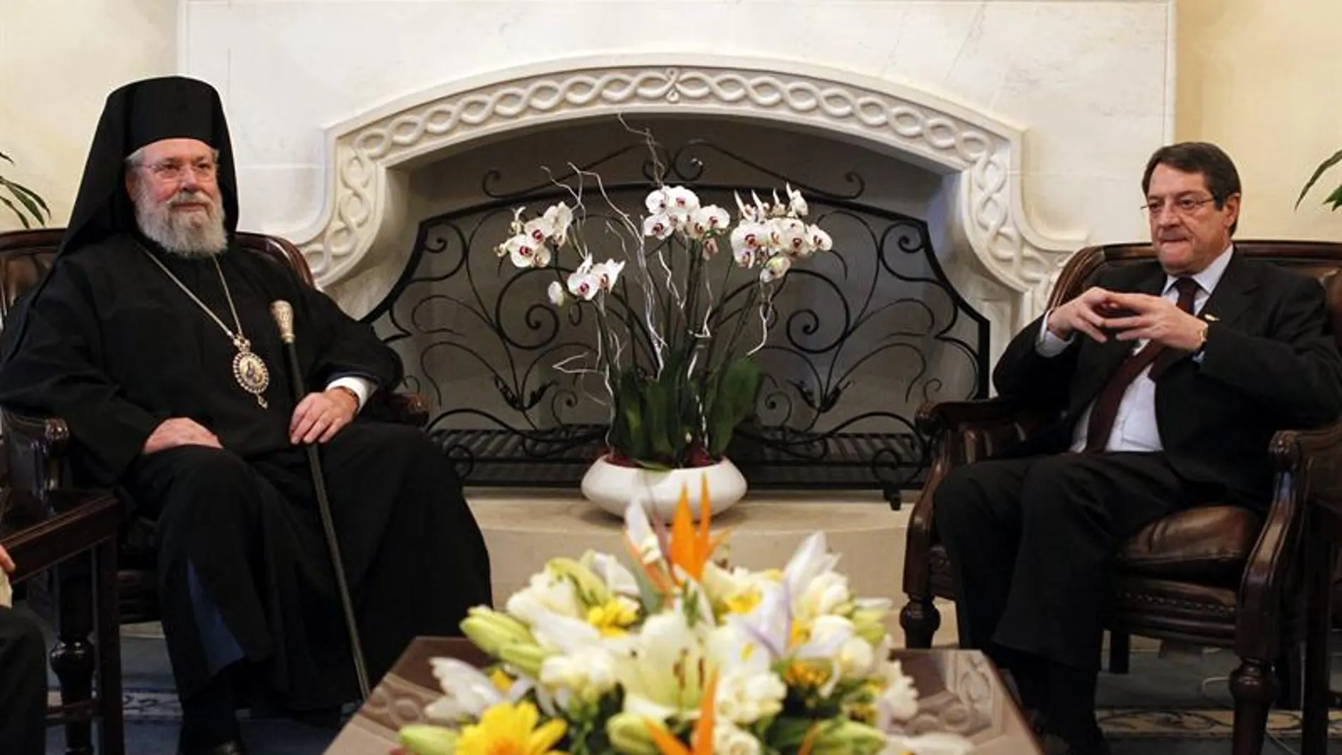 El arzobispo de Chipre se reúne con el presidente El arzobispo de Chipre se reúne con el presidente
