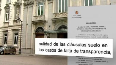 El Supremo declara la nulidad de las cláusulas suelo de algunas hipotecas con 