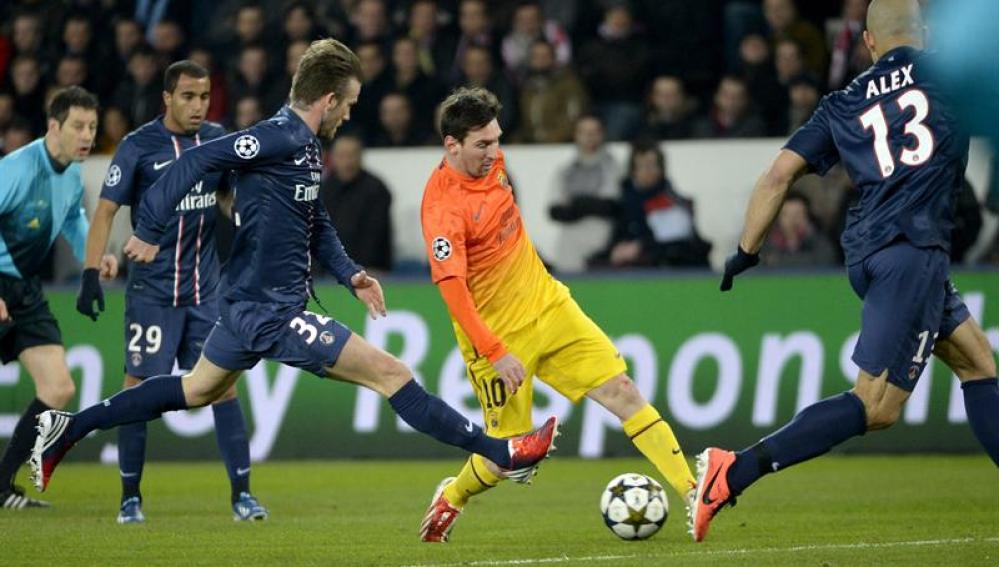 Leo Messi, durante una acción en el partido ante el PSG