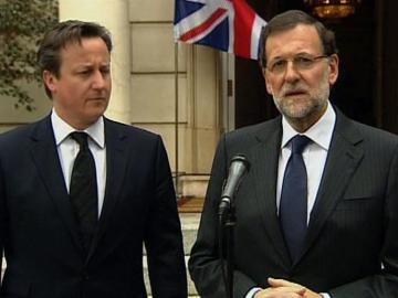 Mariano Rajoy y David Cameron en La Moncloa