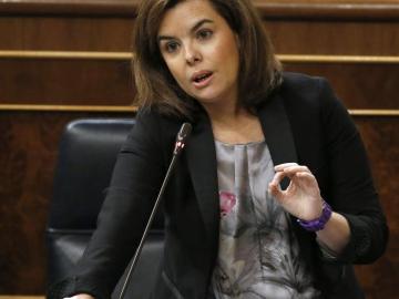 Soraya Sáenz de Santamaría, en el Congreso
