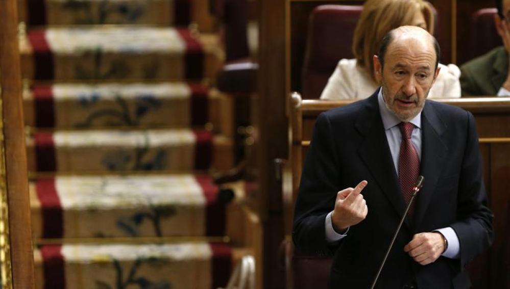 Rubalcaba, en el Congreso de los Diputados