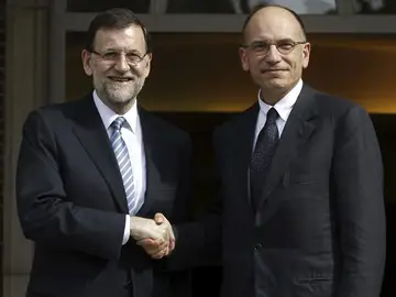 Mariano Rajoy y Enrico Letta Mariano Rajoy y Enrico Letta