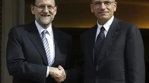 Mariano Rajoy y Enrico Letta Mariano Rajoy y Enrico Letta