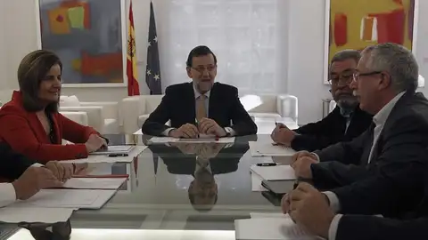 Mariano Rajoy, reunido en Moncloa con los agentes sociales Mariano Rajoy, reunido en Moncloa con los agentes sociales