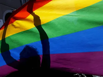 Imagen de archivo de una bandera LGTBI Imagen de archivo de una bandera LGTBI