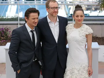 El director James Gray junto a Marion Cotillard y Jeremy Renner, El director James Gray junto a Marion Cotillard y Jeremy Renner,