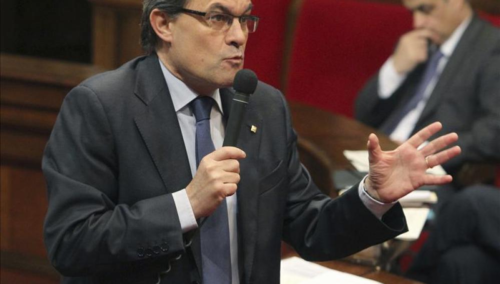 Artur Mas en el parlamento catalán