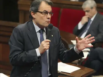 Artur Mas en el parlamento catalán Artur Mas en el parlamento catalán