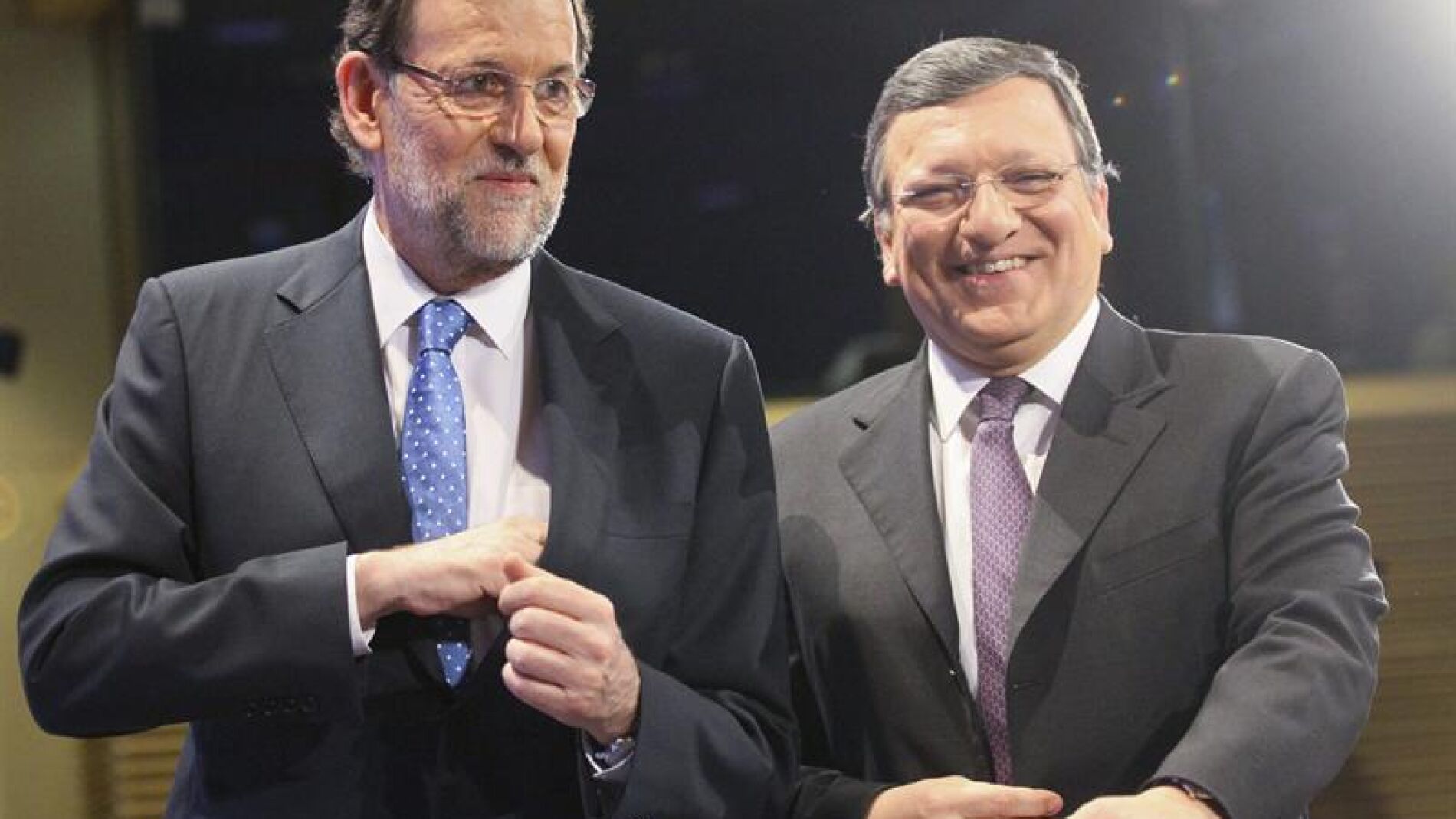 El presidente del Gobierno, Mariano Rajoy, y el presidente de la CE, Jos&eacute; Manuel Durao Barroso