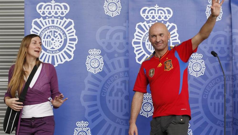 La pareja tras ser liberada del secuestro en Colombia.