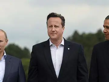 Vladímir Putin, David Cameron y Barack Obama en la cumbre del G-8 Vladímir Putin, David Cameron y Barack Obama en la cumbre del G-8