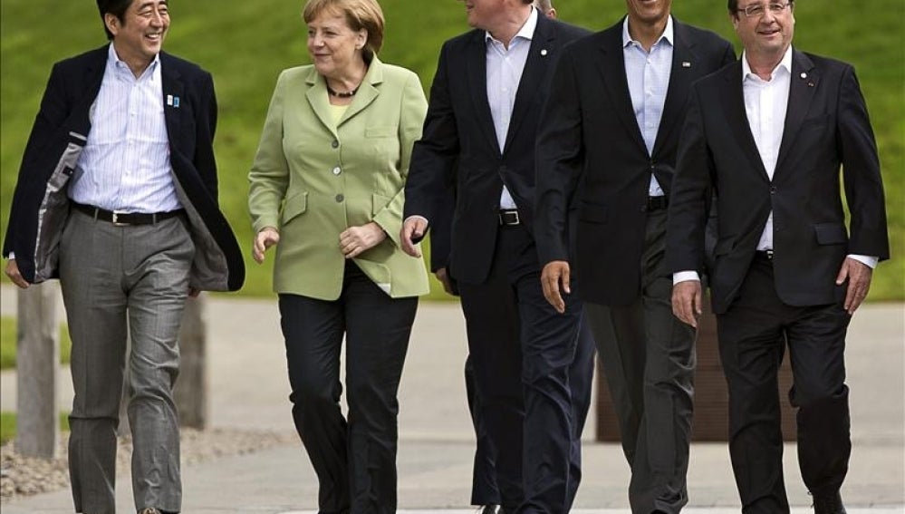 Los líderes del G8 