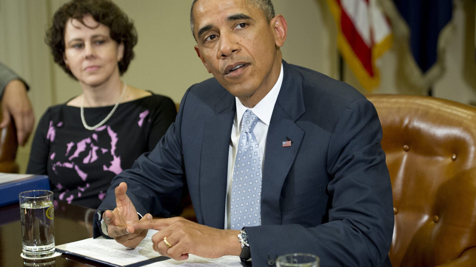 Barack Obama habla ante los medios