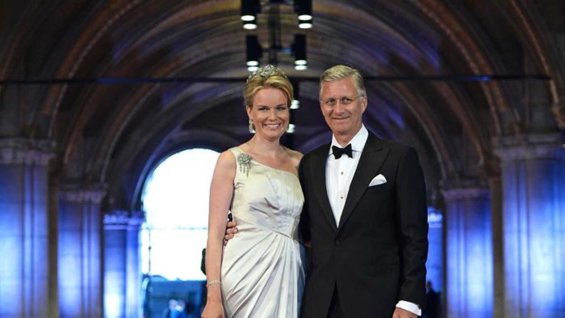 La princesa Matilde y el pr&iacute;ncipe Felipe de B&eacute;lgica.