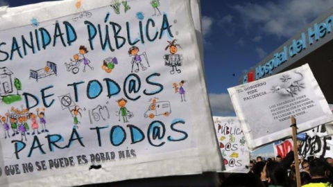 Movilizaciones por la sanidad p&uacute;blica