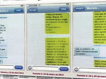 Supuestos mensajes entre Mariano Rajoy y Luis Bárcenas Supuestos mensajes entre Mariano Rajoy y Luis Bárcenas