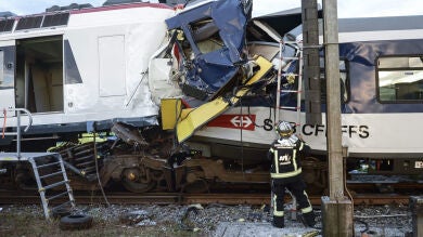 El maquinista de uno de los trenes siniestrados en Suiza, único fallecido en el accidente