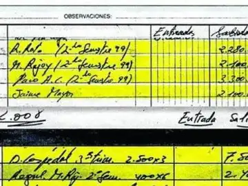 Imagen de los papeles de Bárcenas Imagen de los papeles de Bárcenas