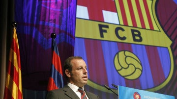 Sandro Rosell en el congreso mundial de peñas del FC Barcelona