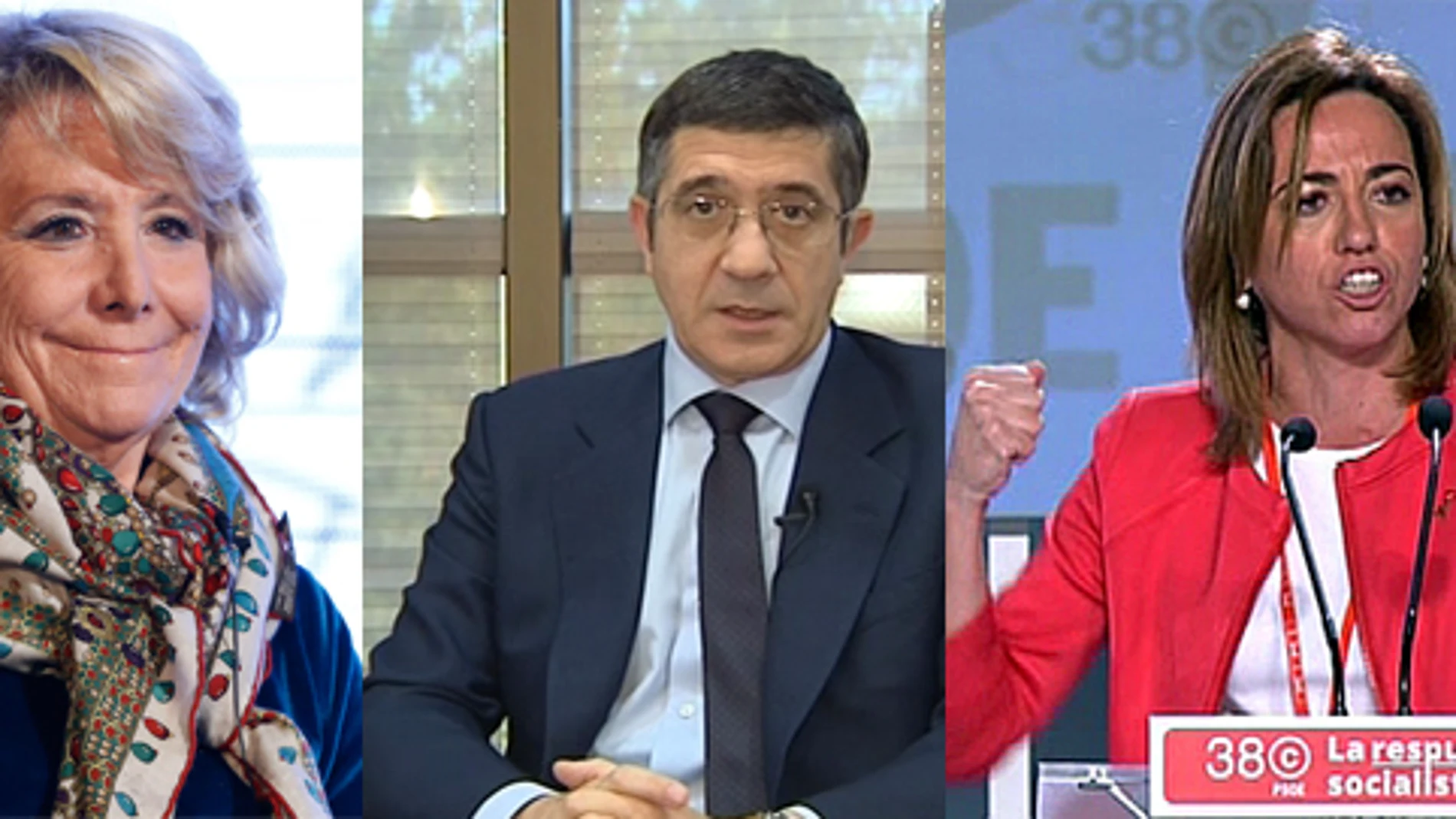 Esperanza Aguirre, Patxi López y Chacón, los mejor valorados Esperanza Aguirre, Patxi López y Chacón, los mejor valorados