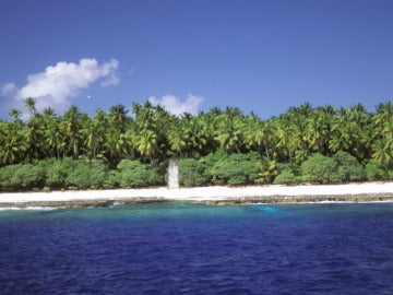 Una de las islas de Kiribati, donde pretendía llegar la familia