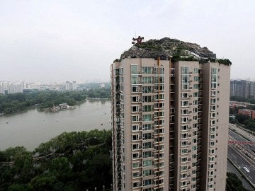 Imagen de la construcción creada en lo alto del edificio