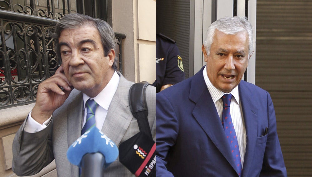 Cascos y Arenas a su salida de la Audiencia Nacional