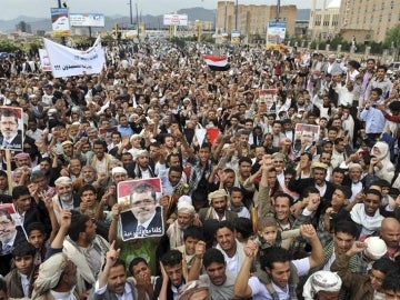 Manifestación a favor de Mursi