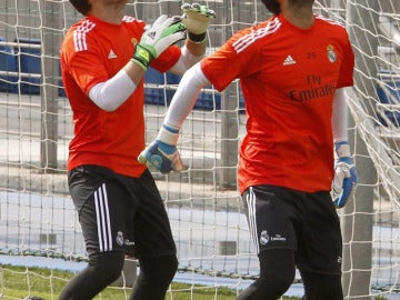 Casillas y Diego López, en Valdebebas