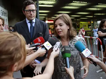 Soraya Sáenz de Santa María en su visita al hospital donde está ingresada Cristina Cifuentes Soraya Sáenz de Santa María en su visita al hospital donde está ingresada Cristina Cifuentes