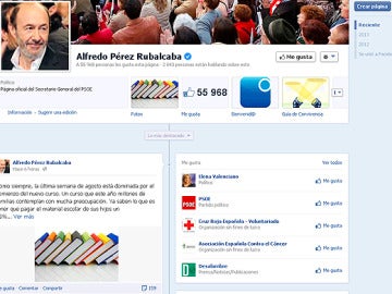 Perfil de Facebook de Rubalcaba