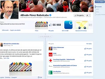 Perfil de Facebook de Rubalcaba Perfil de Facebook de Rubalcaba