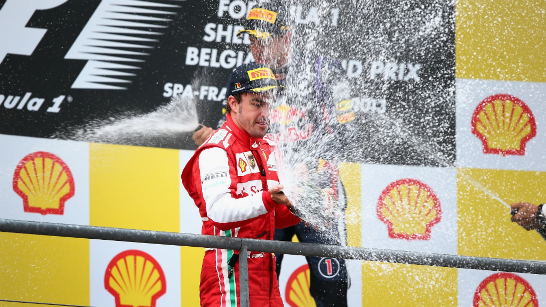 Alonso y Vettel en el podio