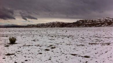 La nieve cubre el desierto de Atacama