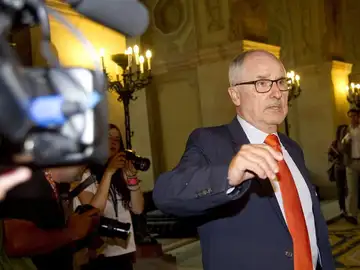 El Síndic de Greuges de Cataluña, Rafael Ribó, tras su comparecencia El Síndic de Greuges de Cataluña, Rafael Ribó, tras su comparecencia