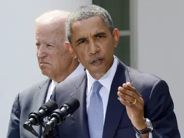 El presidente de Estados Unidos, Barack Obama, y el vicepresidente Joe Biden, en la Casa Blanca. El presidente de Estados Unidos, Barack Obama, y el vicepresidente Joe Biden, en la Casa Blanca.