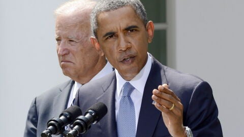 El presidente de Estados Unidos, Barack Obama, y el vicepresidente Joe Biden, en la Casa Blanca.