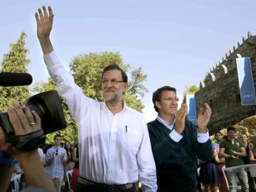 Mariano Rajoy junto a Alberto Núñez Feijóo