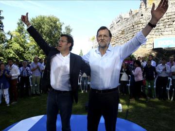 Mariano Rajoy y Alberto Núñez Feijóo, durante el acto celebrado hace un año Mariano Rajoy y Alberto Núñez Feijóo, durante el acto celebrado hace un año