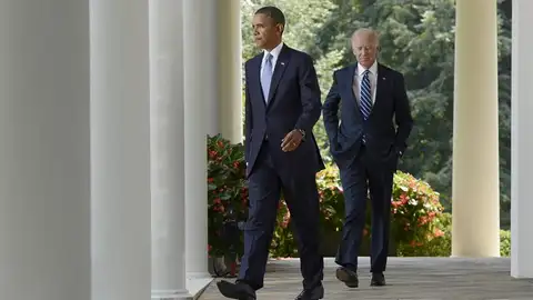 El presidente de EEUU, Barack Obama, junto a su vicepresidente, Joe Biden El presidente de EEUU, Barack Obama, junto a su vicepresidente, Joe Biden