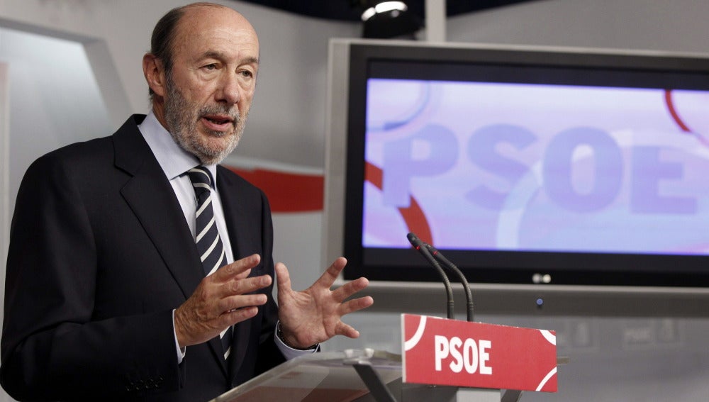 El secretario general del PSOE, Alfredo Pérez Rubalcaba.