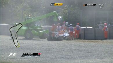 Di Resta, contra el muro en los Libres 3 de Monza