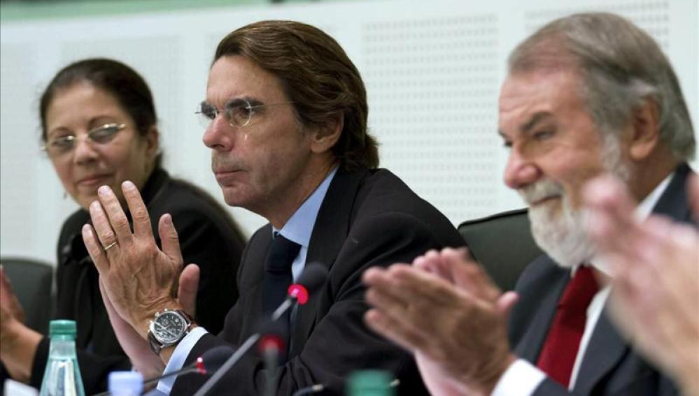 Expresidente del Gobierno y presidente de FAES, José María Aznar en el acto de homenaje