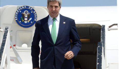 El secretario de Estado de EEUU, John Kerry, llega a Jerusal&eacute;n