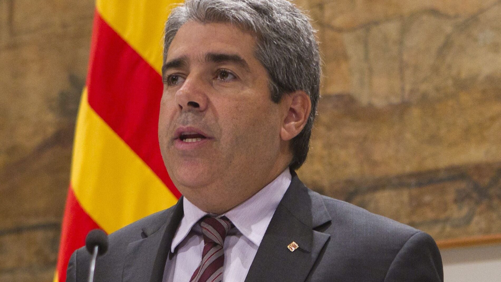 Francesc Homs, durante la presentaci&oacute;n hoy en el Palau de la Generalitat del Pacto Nacional por el Derecho a Decidir