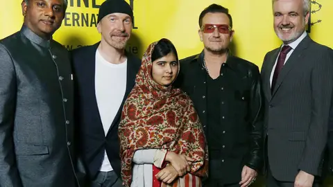Malala tras recibir el premio 'Embajador de la Conciencia' Malala tras recibir el premio 'Embajador de la Conciencia'