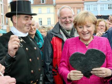 Angela Merkel está en campaña